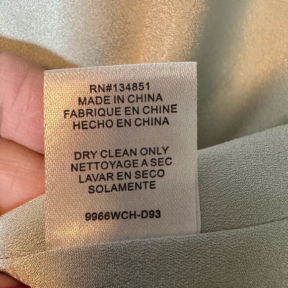 Wayf Wrap Formal Bridesmaid dress Sage green Ruffle V-Neck Size Medium - Picture 9 of 9